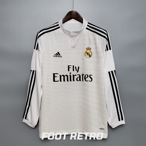 MAILLOT RETRO REAL MADRID HOME 2014-15 MANCHES LONGUES