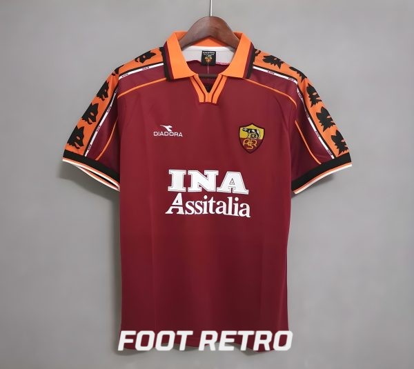 MAILLOT RETRO VINTAGE AS ROMA HOME 1998-99 (1)