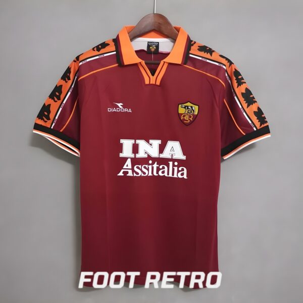 MAILLOT RETRO VINTAGE AS ROMA HOME 1998-99