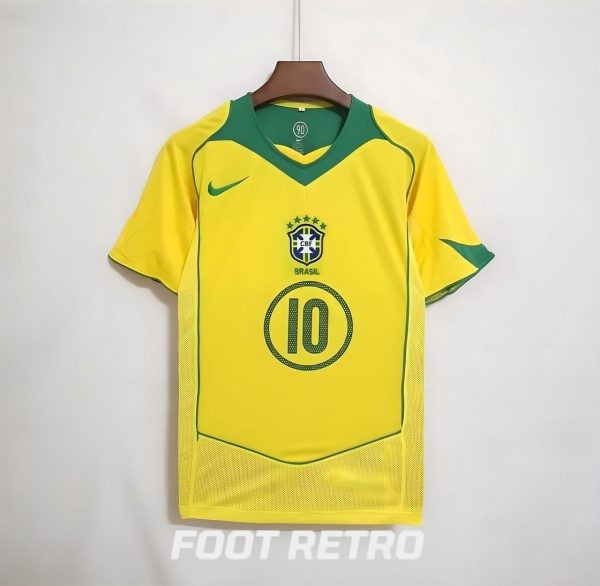 MAILLOT RETRO VINTAGE BRASIL RONALDINHO 2004 (2)