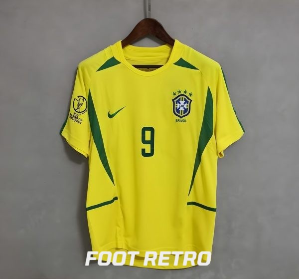 MAILLOT RETRO VINTAGE BRASIL RONALDO 2002 (2)