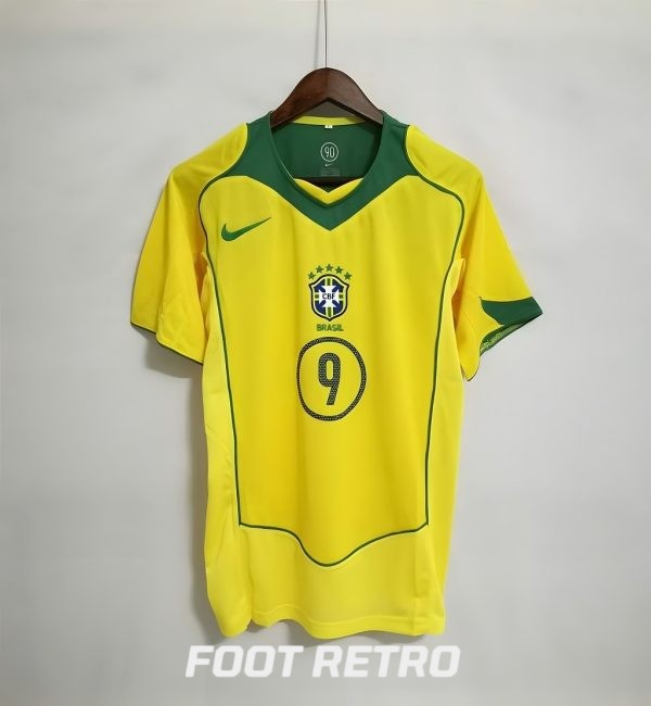 MAILLOT RETRO VINTAGE BRASIL RONALDO 2004 (2)