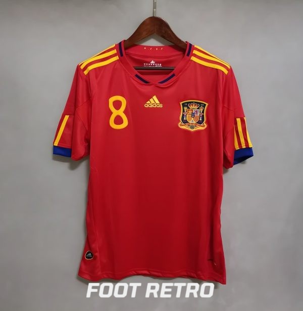 MAILLOT RETRO VINTAGE ESPAGNE XAVI 2010 (2)