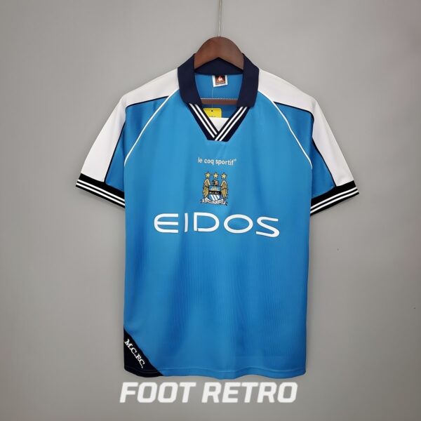 MAILLOT RETRO VINTAGE MANCHESTER CITY HOME 1999-01