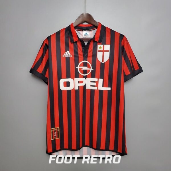 MAILLOT RETRO VINTAGE MILAN AC HOME 1999-00