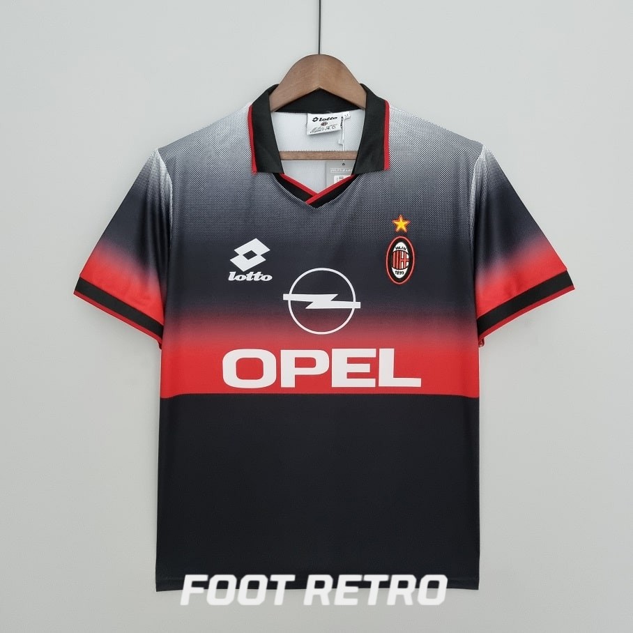 MAILLOT RETRO VINTAGE MILAN AC TRAINING 1995-1996 NOIR