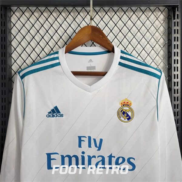 MAILLOT RETRO REAL MADRID HOME 2017-18 MANCHES LONGUES (3)