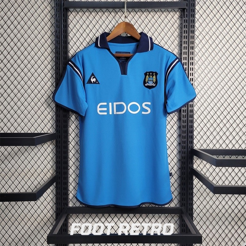 MAILLOT RETRO VINTAGE MANCHESTER CITY HOME 2001-02