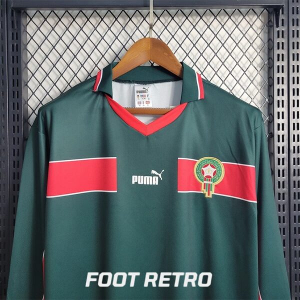 MAILLOT RETRO VINTAGE MAROC HOME 1998 MANCHES LONGUES