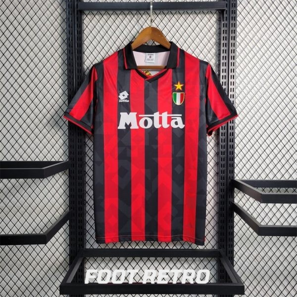 MAILLOT RETRO VINTAGE MILAN AC HOME 1993-94 (1)