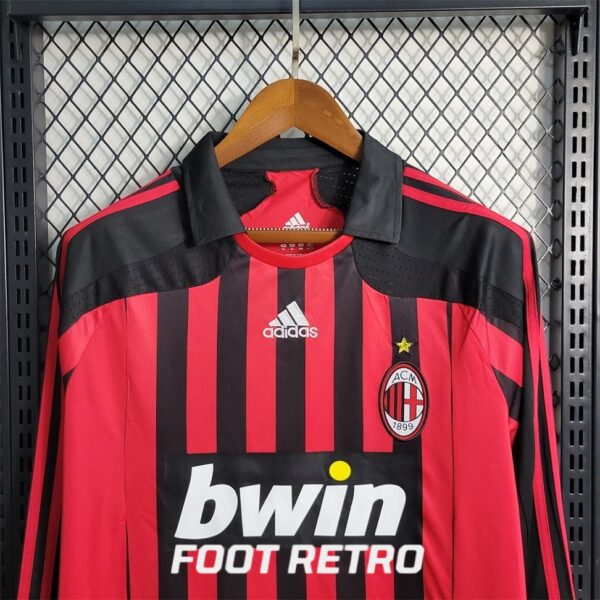 MAILLOT RETRO VINTAGE MILAN AC HOME 2007-08 MANCHES LONGUES (3)