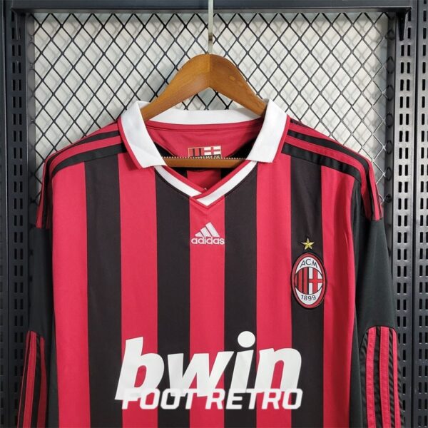 MAILLOT RETRO VINTAGE MILAN AC HOME 2009-10 MANCHES LONGUES