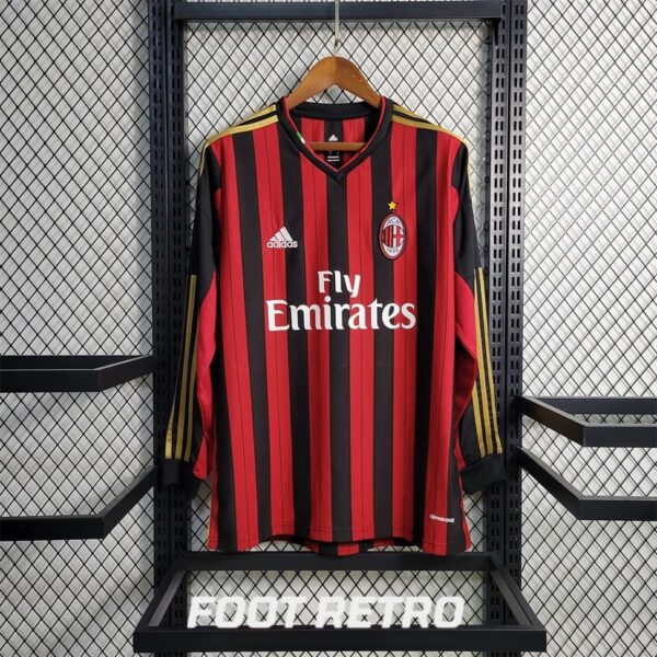 MAILLOT RETRO VINTAGE MILAN AC HOME 2013-14 MANCHES LONGUES