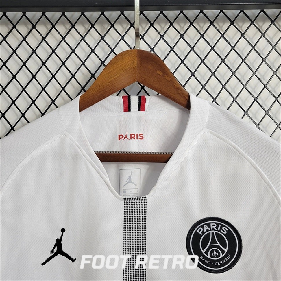 MAILLOT RETRO VINTAGE PSG JORDAN WHITE 2018-19 MANCHES LONGUES