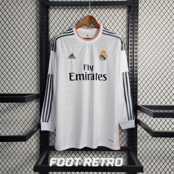 MAILLOT RETRO VINTAGE REAL MADRID HOME 2013-14 MANCHES LONGUES