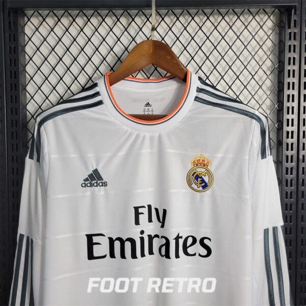 MAILLOT RETRO VINTAGE REAL MADRID HOME 2013-14 MANCHES LONGUES (03)