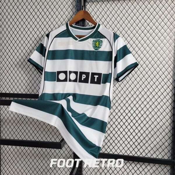 MAILLOT RETRO VINTAGE SPORTING LISBON HOME 2001-03 (2)