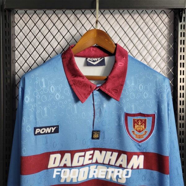 MAILLOT RETRO VINTAGE WEST HAM AWAY 1995-97 MANCHES LONGUES