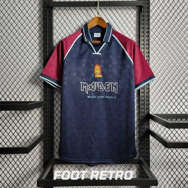 MAILLOT RETRO VINTAGE WEST HAM x IRON MAIDEN HOME 1999