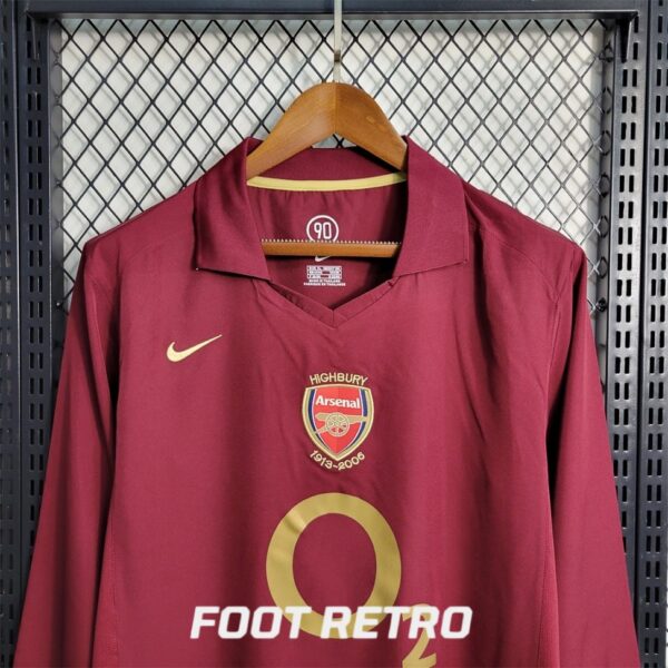 MAILLOT RETRO VINTAGE ARSENAL HOME 2005-06 MANCHES LONGUES