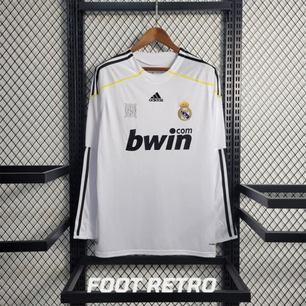 MAILLOT RETRO VINTAGE REAL MADRID HOME 2009-10 MANCHES LONGUES