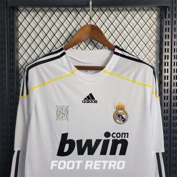 MAILLOT RETRO VINTAGE REAL MADRID HOME 2009-10 MANCHES LONGUES