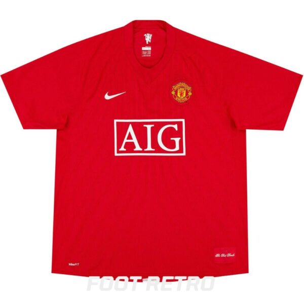 Maillot Manchester United Domicile 2007-2009 Evra