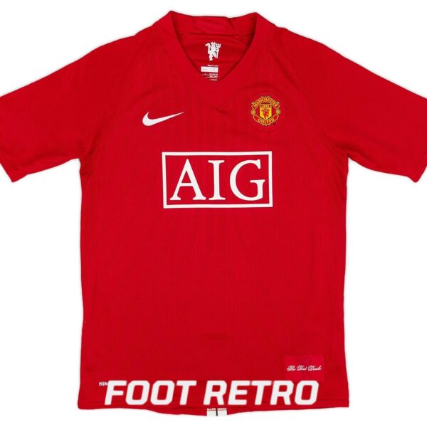 Maillot Manchester United Domicile 2007-2009 Nani