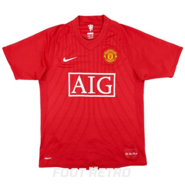 Maillot Manchester United Domicile 2007-2009 Vidic