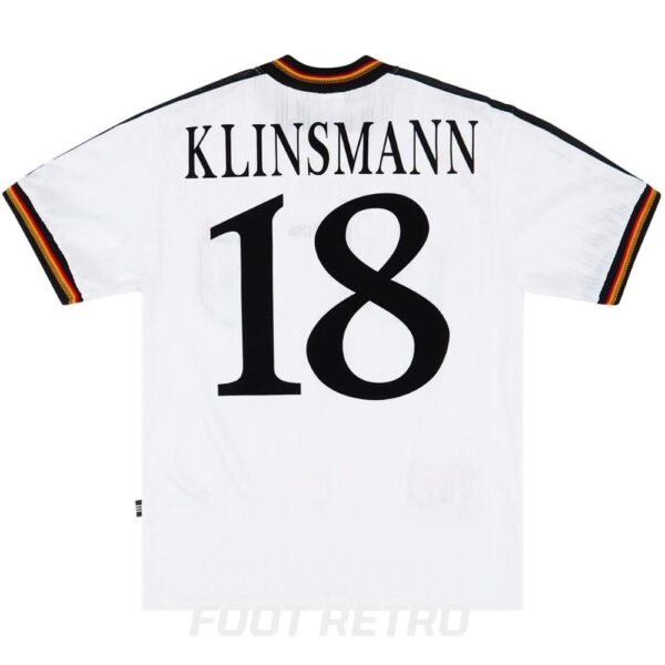 Maillot Retro Vintage Allemagne Domicile 1996 1998 Klinsmann