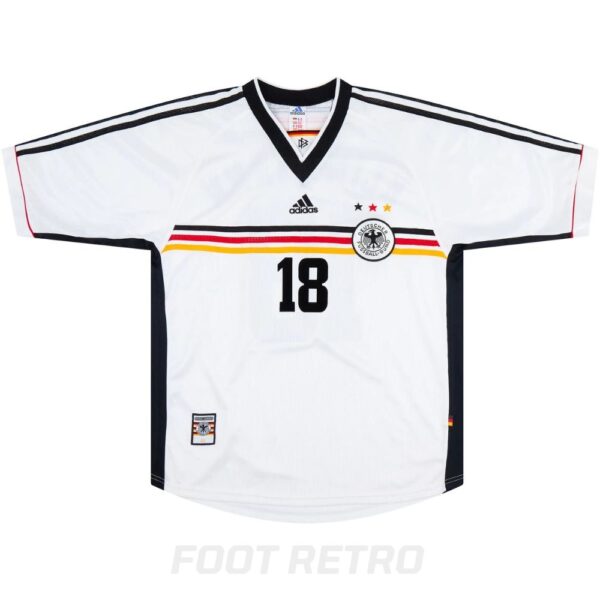 Maillot Retro Vintage Allemagne Domicile 1998 2000 Klinsmann