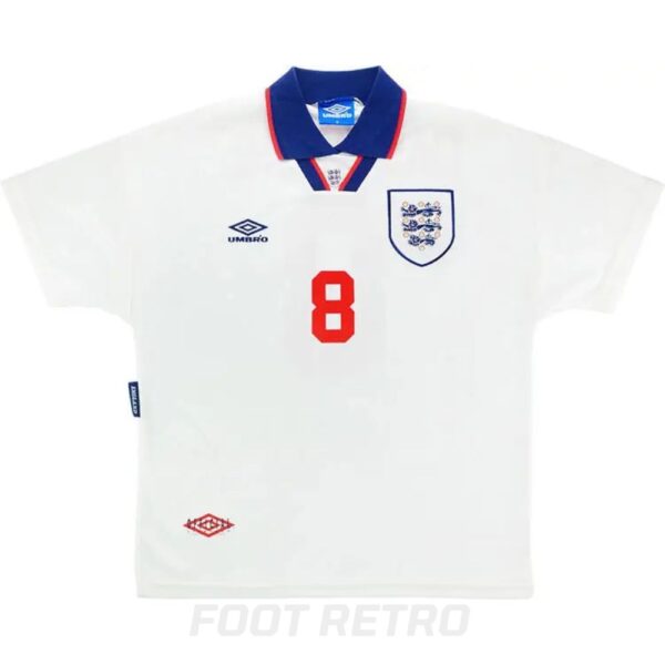 Maillot Retro Vintage Angleterre Domicile 1993 1995 Gascoigne