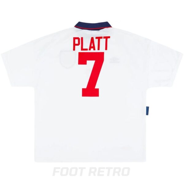 Maillot Retro Vintage Angleterre Domicile 1993 1995 Platt