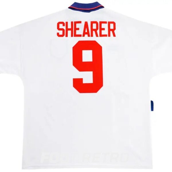 Maillot Retro Vintage Angleterre Domicile 1993 1995 Shearer