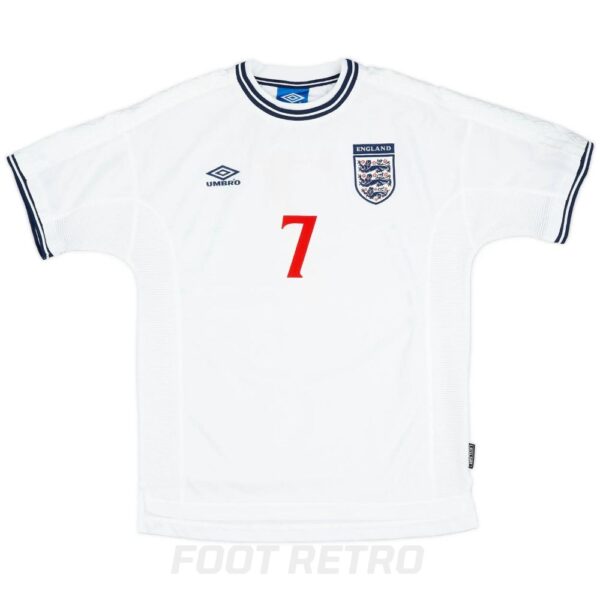 Maillot Retro Vintage Angleterre Domicile 1999 2001 Beckham