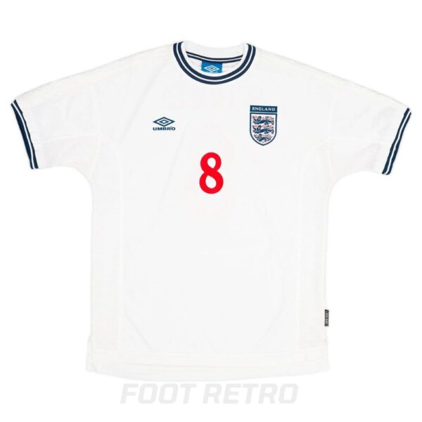 Maillot Retro Vintage Angleterre Domicile 1999 2001 Scholes