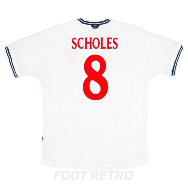 Maillot Retro Vintage Angleterre Domicile 1999 2001 Scholes