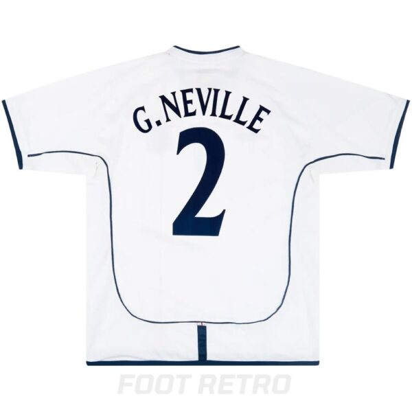 Maillot Retro Vintage Angleterre Domicile 2001 2003 Neville