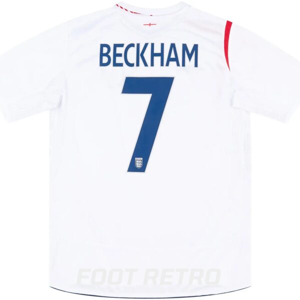 Maillot Retro Vintage Angleterre Domicile 2005 2007 Beckham