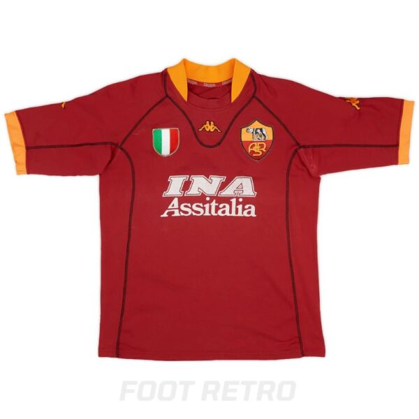 Maillot Retro Vintage AS Roma Domicile 2000 2001 Candela