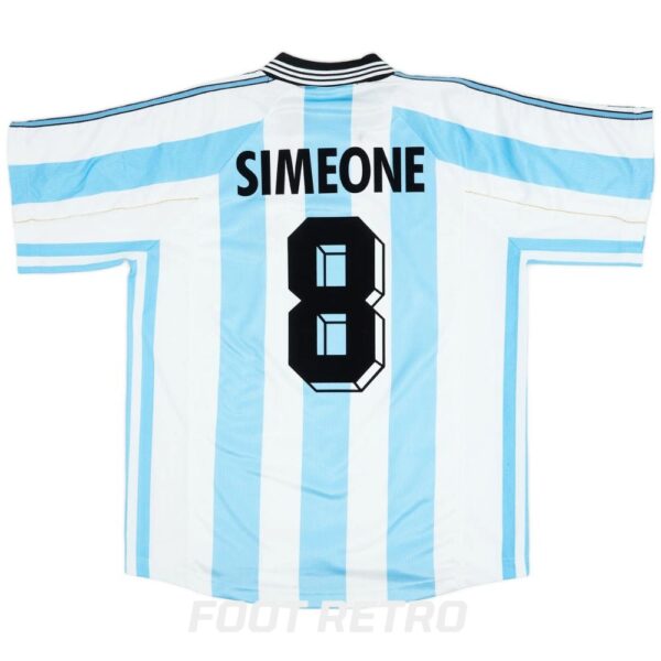 Maillot Retro Vintage Argentine Domicile 1998 1999 Simeone