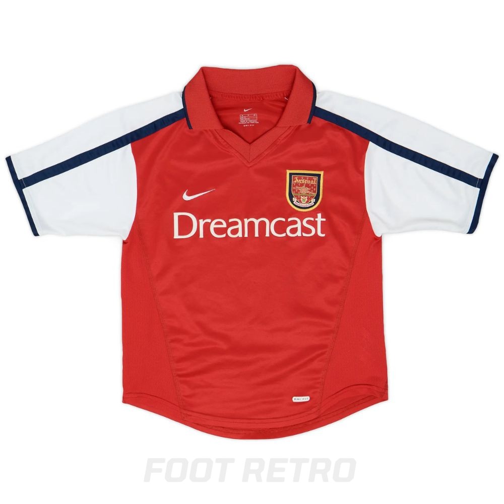 Maillot Retro Vintage Arsenal Domicile 2000 2002 Bergkamp