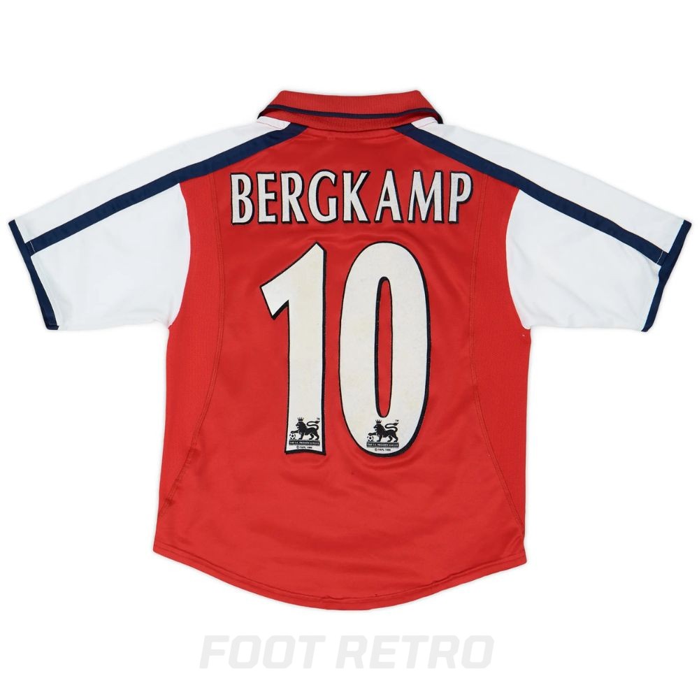 Maillot Retro Vintage Arsenal Domicile 2000 2002 Bergkamp