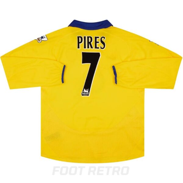 Maillot Retro Vintage Arsenal Exterieur 2003 2004 Pires Manches Longues