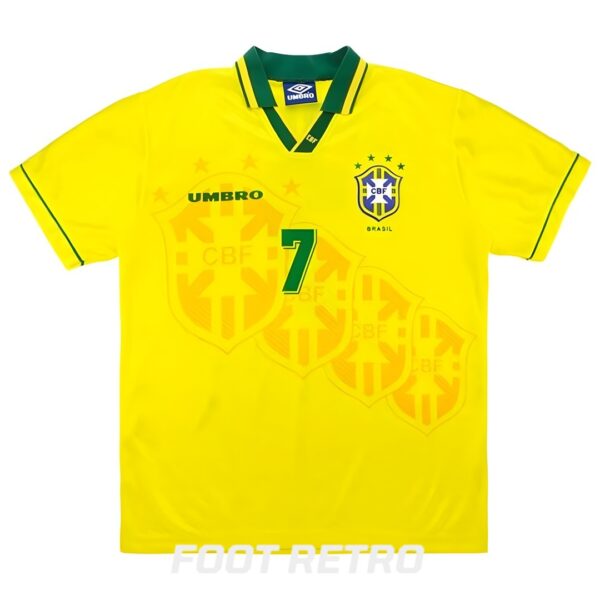 Maillot Retro Vintage Brésil Domicile 1994 Bebeto