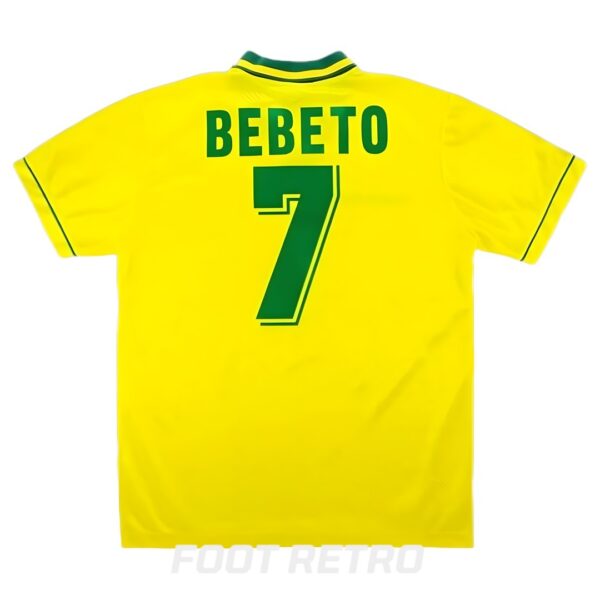 Maillot Retro Vintage Brésil Domicile 1994 Bebeto