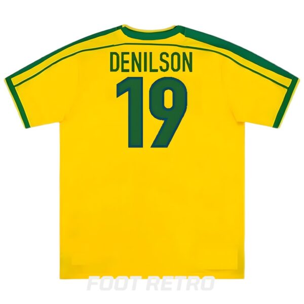 Maillot Retro Vintage Brésil Domicile 1998 Denilson