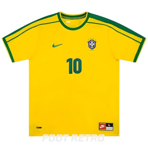 Maillot Retro Vintage Brésil Domicile 1998 Rivaldo