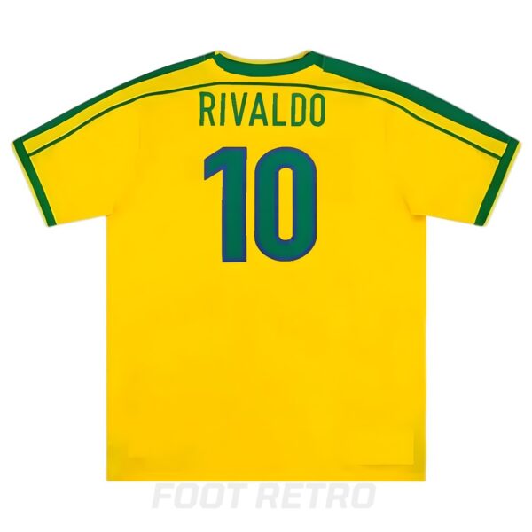 Maillot Retro Vintage Brésil Domicile 1998 Rivaldo