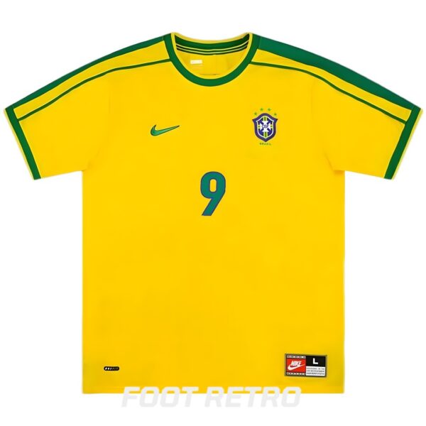 Maillot Retro Vintage Brésil Domicile 1998 Ronaldo